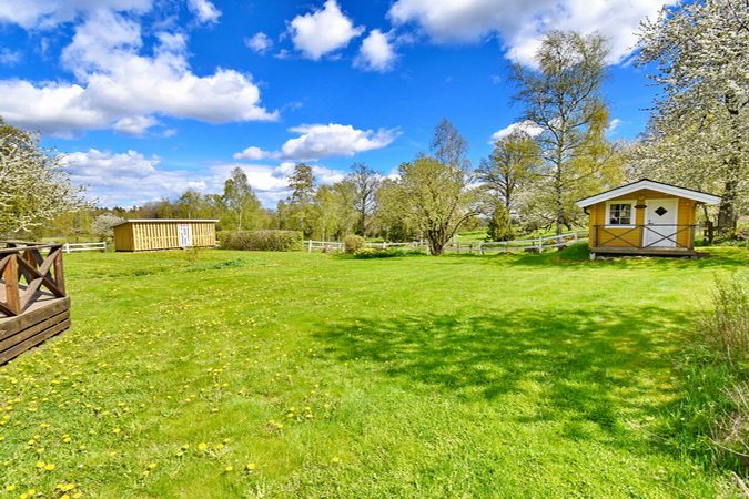 Blick in den Garten (hinter dem Haus)