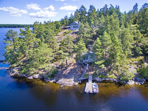 Einsames ferienhaus am see